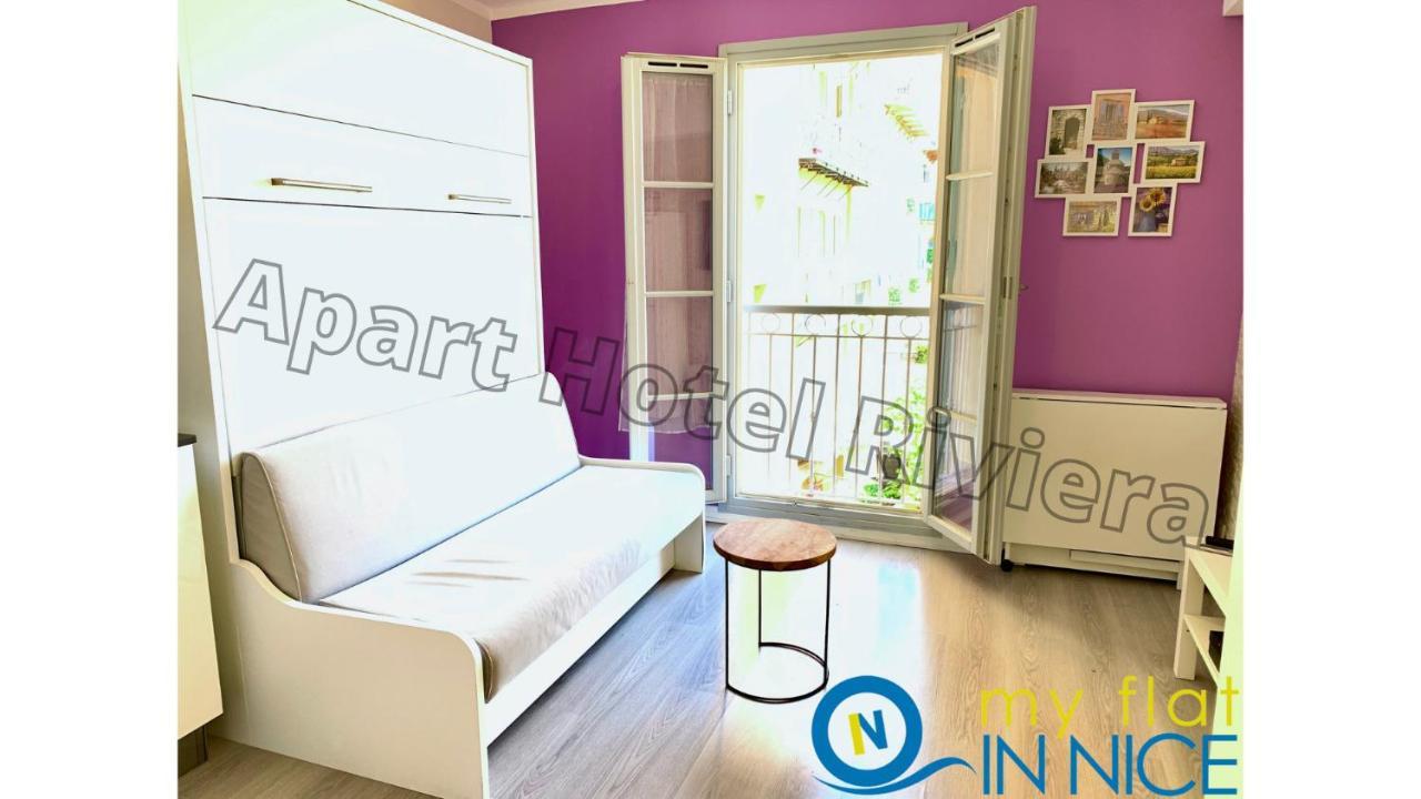 Aparthotel Riviera Nice Cote D'Azur - Old Town - Studio Ac - Sea View - 50M Promenade Des Anglais- La Maison Linda Buitenkant foto