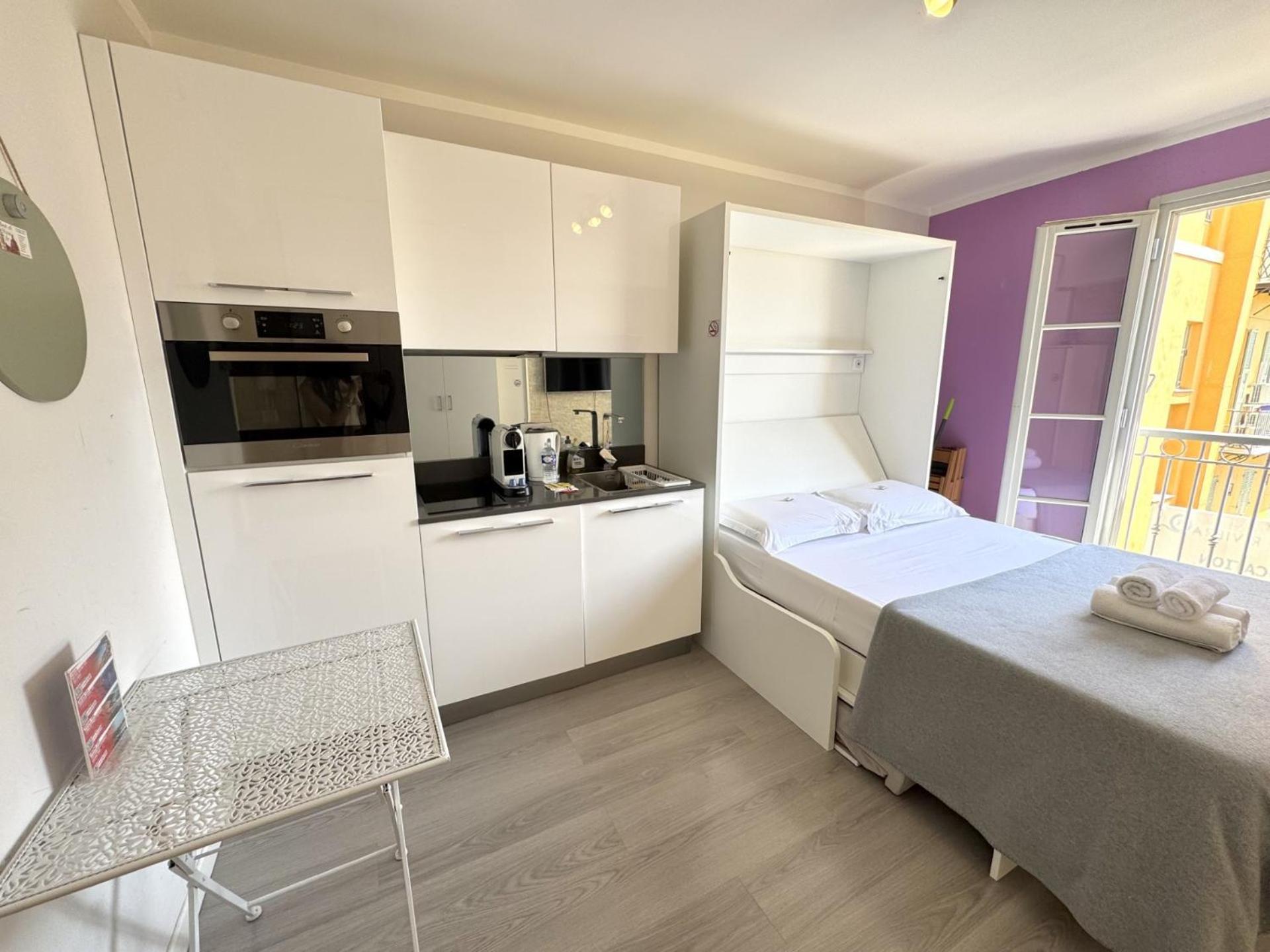 Aparthotel Riviera Nice Cote D'Azur - Old Town - Studio Ac - Sea View - 50M Promenade Des Anglais- La Maison Linda Buitenkant foto